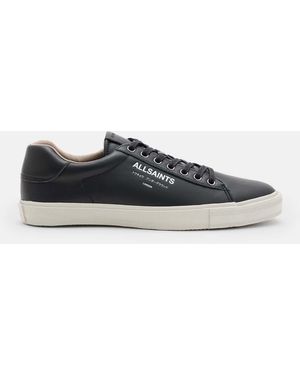 AllSaints Underground Leather Low Top Trainers - White