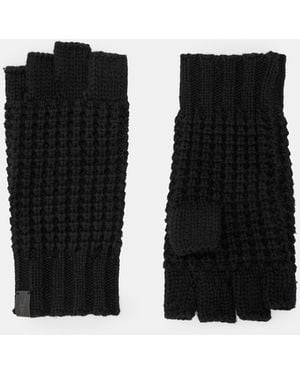 AllSaints Nevada Fingerless Wool Blend Gloves - Black