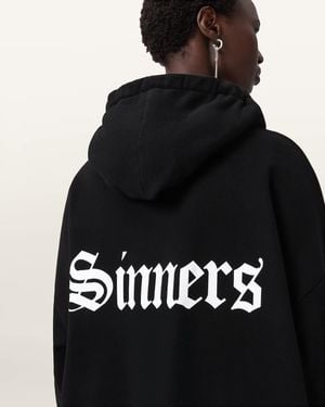 AllSaints Saint Etienne Oversized Hoodie - Black