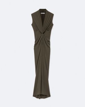 AllSaints Dariya Draped Jersey Maxi Dress - Green