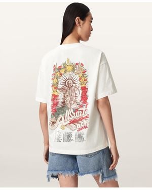 AllSaints Roque Oversized Etta Cotton T-Shirt - White