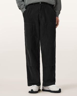 AllSaints Dustan Corduroy Workwear Pants - Black