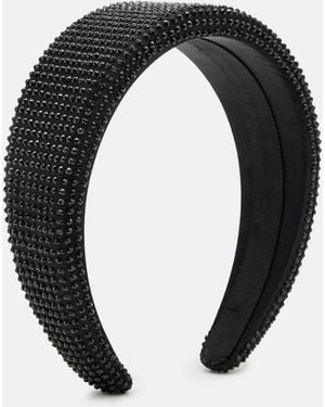 AllSaints Holly Silk Embellished Headband - Black