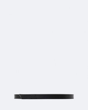 AllSaints Manon Leather Thread-Through Belt - White
