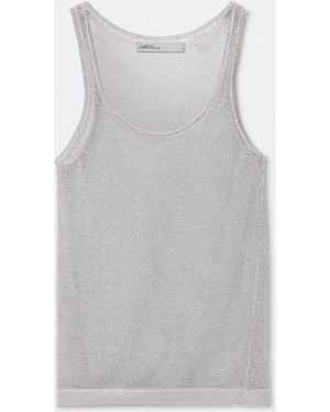 AllSaints Silvi Fitted Metallic Vest - Gray