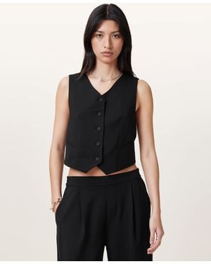AllSaints Aleida Lightweight Tri Waistcoat - Black
