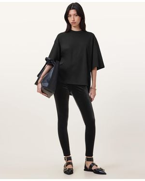 AllSaints Cora Velvet Leggings - Black