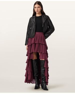AllSaints Cavarly Maxi Skirt - Red