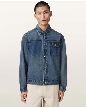 AllSaints Roth Regular Fit Denim Jacket - Blue