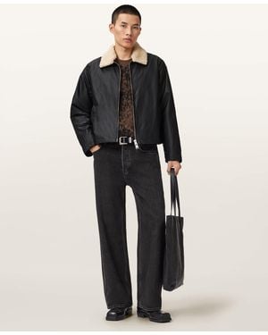 AllSaints Boston Waxed Jacket - Black