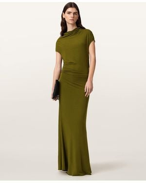 AllSaints Lyocell Selena Bodycon Maxi Dress, /Us 2 - Green