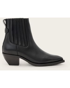AllSaints Leather Marcie Chelsea Boots, Us 7/ Eu 37 - Black