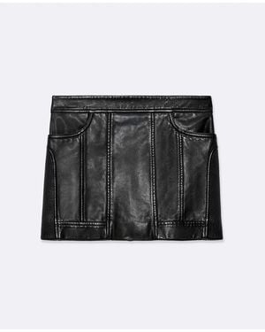 AllSaints Endry Leather Mini Skirt - Black