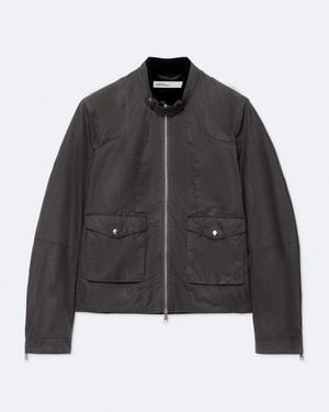 AllSaints Kirk Waxed-Cotton Racer Jacket - Black
