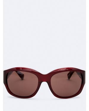 AllSaints Kaelen Wrapped Oval Sunglasses - Pink