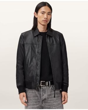 AllSaints Rashford Leather Jacket - Black