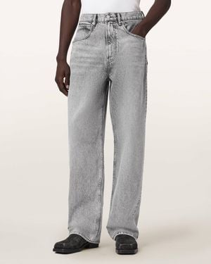 AllSaints Rivet Relaxed Fit Denim Jeans - Grey
