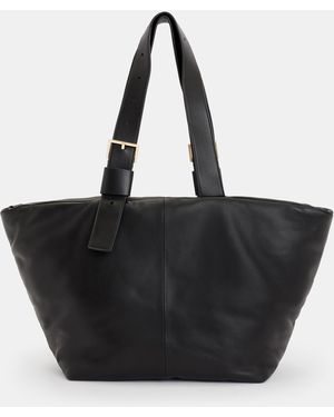 AllSaints Aika Leather Tote Bag - Black