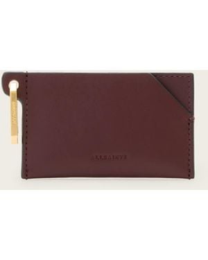 AllSaints Hex Leather Cardholder - Brown