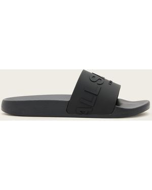 AllSaints Biggy Slip On Logo Sliders - White