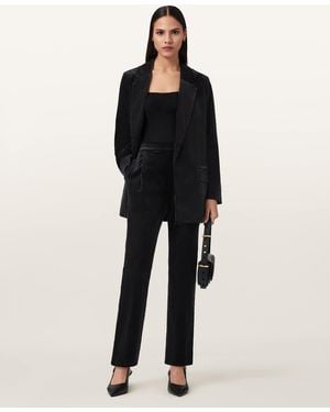 AllSaints Aleida Velvet Pants - Black