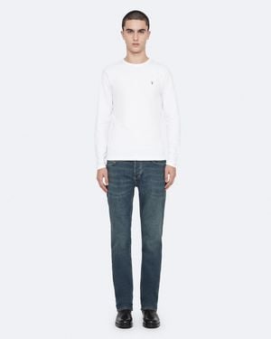 AllSaints Brace Brushed Cotton Long Sleeve T-Shirt,, Optic - White