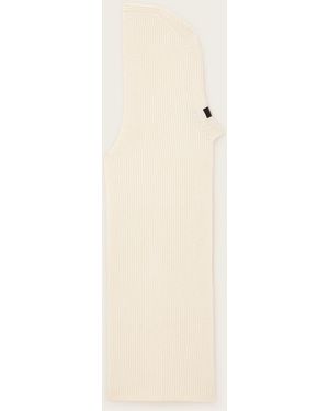 AllSaints Wren Hooded Wool Scarf - Natural