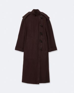 AllSaints Ellis Toggled Wool Coat - Red