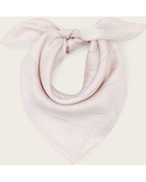 AllSaints Zoey Square Silk Scarf - Natural