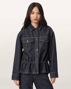 AllSaints Denby Denim Trucker Jacket - Blue