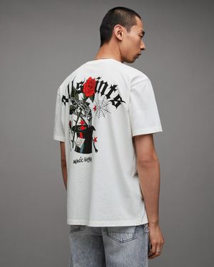 AllSaints Magick Graphic Print Crew Neck T-shirt - Grey