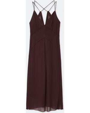 AllSaints Fawn Viscose Midi Slip Dress - Purple