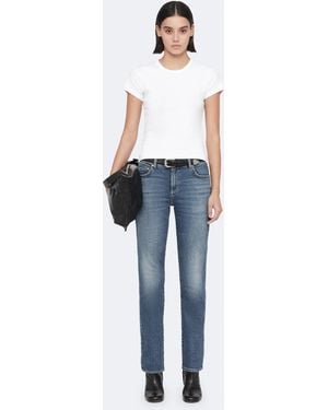 AllSaints Stevie Slim Fit Short Sleeve T-Shirt,, Optic - White