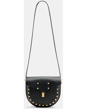 AllSaints Smooth Leather Saddle Crossbody Bag - White