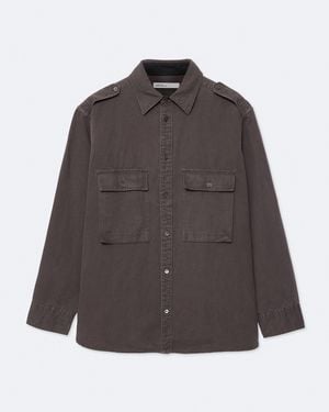 AllSaints Hart Oversized Cotton-Linen Blend Shirt - Brown