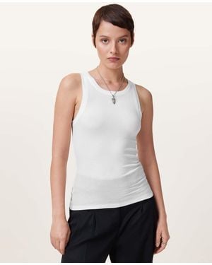 AllSaints Rina Crew Neck Sleeveless Tank Top - White