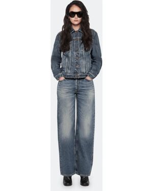 AllSaints Cohen Mid-Rise Straight-Leg Jeans - Blue