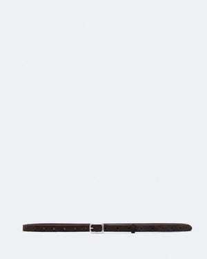 AllSaints Halle Suede Belt - White