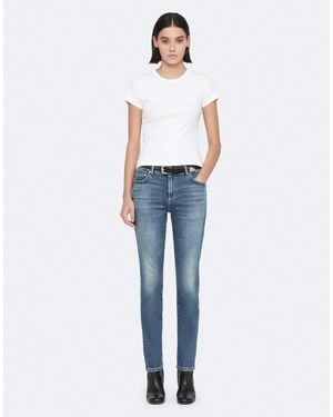 AllSaints Miller Mid-Rise Skinny Stretch Jeans - White