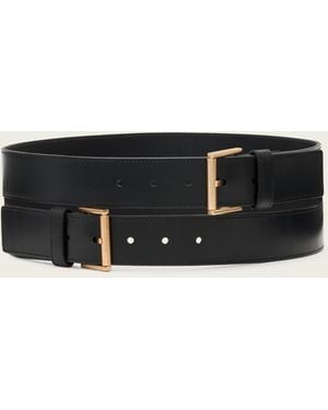 AllSaints Rei Leather Waist Belt - White