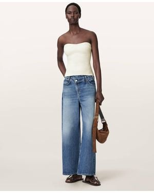 AllSaints Cruz Bandeau Slim Fit Top - Blue