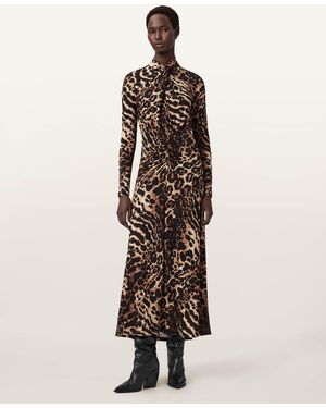 AllSaints Mina A-Line Maxi Dress - Natural
