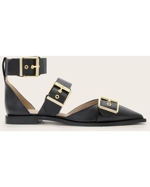 AllSaints Sutton Leather Pointed Toe Shoes - Natural