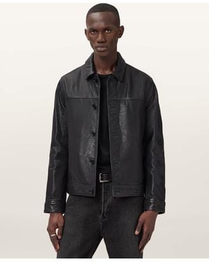AllSaints Nates Leather Jacket - Black