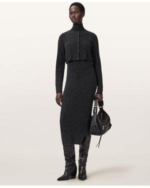 AllSaints Sabine 2-In-1 Maxi Dress - Grey
