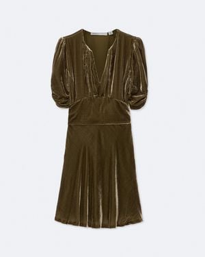 AllSaints Ena Velvet Mini Dress - Green