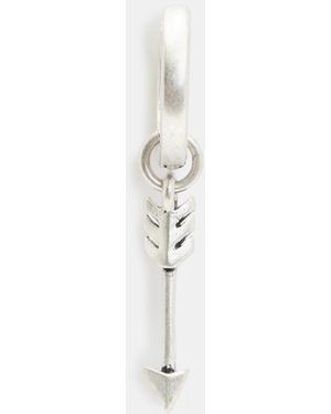 AllSaints Arrow Sterling Hoop Earring - White