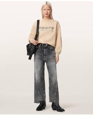 AllSaints Peace Pippa Embellished Sweatshirt - Natural