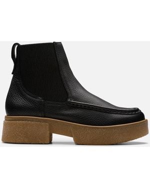 Clarks Linoso Top Leather Chelsea Boots - Black