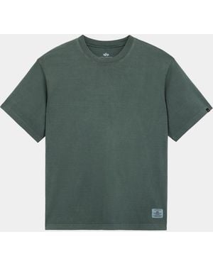 Alpha Industries Essential Battlewash Tee - Green